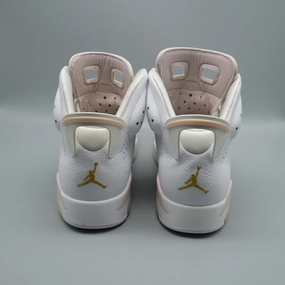 Nike Air Jordan 6 Retro Gold Hoops Wmns 11 Men 9.5 White Pink DH9696-100